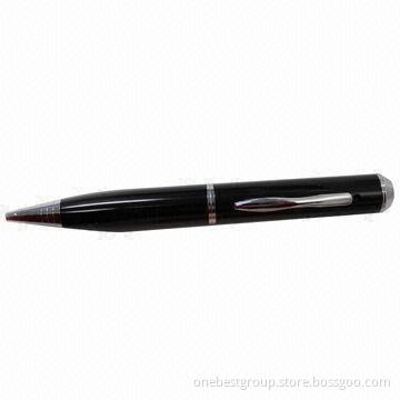 HD Pen Recorder with 1,280 x 720 High-definition Video Real-time/Date, Li-ion Rechargeable Battery